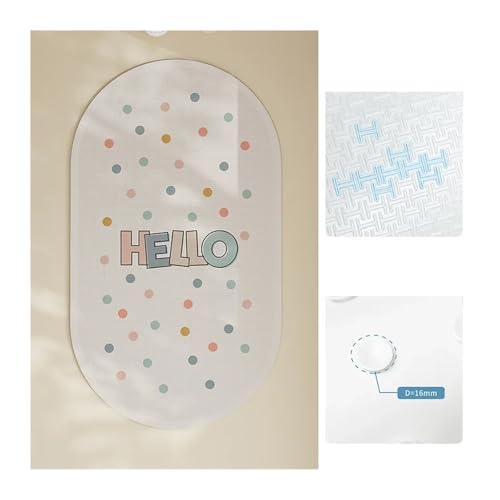 Niedliche Muster PVC Badematte Weiche Massage Fußpolster Duschmatte Sicherer Badezimmerteppich for Kinder zu Hause Badezimmer Für Badewannen(L,40x70cm) von KBLDOPN