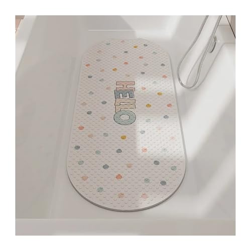 Niedliche Muster PVC Badematte Weiche Massage Fußpolster Duschmatte Sicherer Badezimmerteppich for Kinder zu Hause Badezimmer Für Badewannen(M,50x80cm) von KBLDOPN