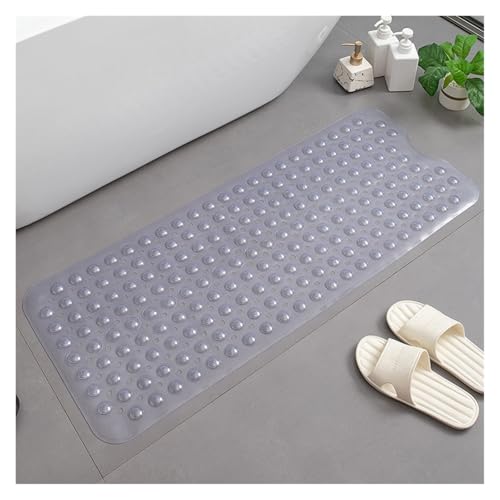 PVC-Badezimmer-Rutschmatte, Badewannen-Massagematte, Haushalts-Teppichmatte, Duschraum-Bodenmatte mit Saugnapf, 100 x 40 cm Für Badewannen(Transparent) von KBLDOPN