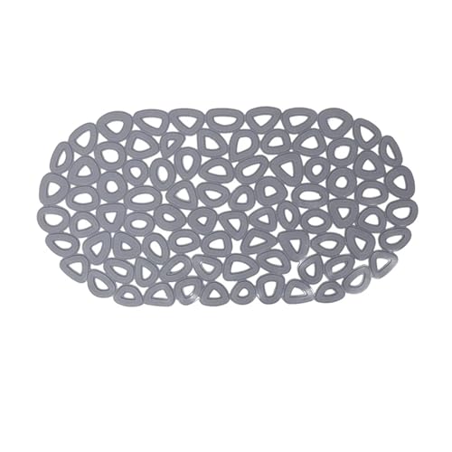 PVC-Boden, leer, oval, Wassertropfen, for Badezimmer, Anti-Rutsch-Matte, Duschbad, Badewanne Für Badewannen(Dark Gray) von KBLDOPN