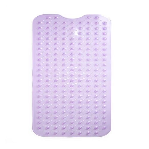 Rechteckige 40 x 100 PVC-Anti-Rutsch-Badewannenmatte, Badezimmer-Massage-Duschmatte, Saugnapf, wasserdichte Bodenmatte for Kinder/Ältere/Behinderte Für Badewannen(Purple) von KBLDOPN