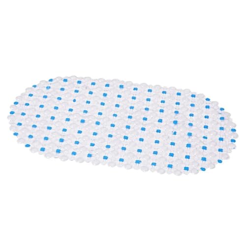 Rechteckige PVC-Anti-Rutsch-Badematten, weiche Dusche, Badezimmer, Massagematte, Saugnapf, Rutschfester Badewannenteppich, große Anti-Rutsch-Matten Für Badewannen(Blue 1) von KBLDOPN