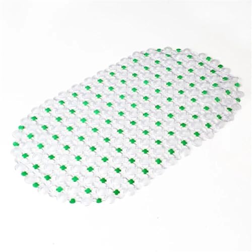 Rechteckige PVC-Anti-Rutsch-Badematten, weiche Dusche, Badezimmer, Massagematte, Saugnapf, Rutschfester Badewannenteppich, große Anti-Rutsch-Matten Für Badewannen(Green 1) von KBLDOPN
