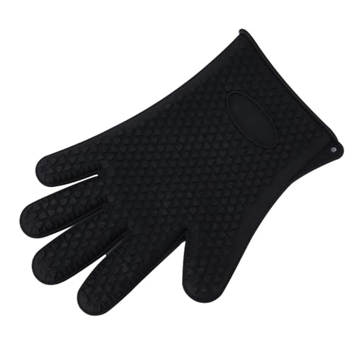 Spülhandschuhe Mit Wash Scrubber Silikonhandschuhe Hitzebeständige Handschuhe Haushaltswärmeisolierung Geeignet for Entfernen von kochendem Wasser und aus der Mikrowelle Für Reinigung, Küche(Black) von KBLDOPN