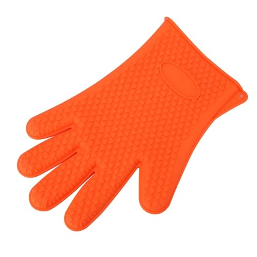 Spülhandschuhe Mit Wash Scrubber Silikonhandschuhe Hitzebeständige Handschuhe Haushaltswärmeisolierung Geeignet for Entfernen von kochendem Wasser und aus der Mikrowelle Für Reinigung, Küche(Orange) von KBLDOPN