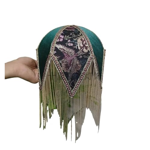 Stoff Quaste Perle Lampe Französisch Retro Lampenschirm Schatten Classiacl Schlafzimmer Nachttisch Stehleuchte Abdeckung Für Tischlampen, Stehlampen(Color-01) von KBLDOPN