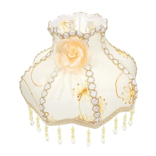 Vintage Lampenschirm E27 Große Retro Dekor Quaste Licht Abdeckung Schutz Schlafzimmer Wohnzimmer Arbeitszimmer Büro Für Tischlampen, Stehlampen von KBLDOPN