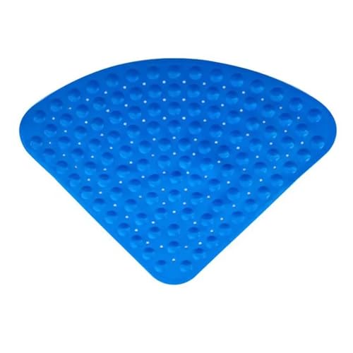 Waschbarer Eck-Duschteppich, Bodenmatte, Toilette, PVC-Duschmatte, fächerförmiger Saugnapf, rutschfestes Polsterkissen Für Badewannen(Color-08,54X54CM) von KBLDOPN