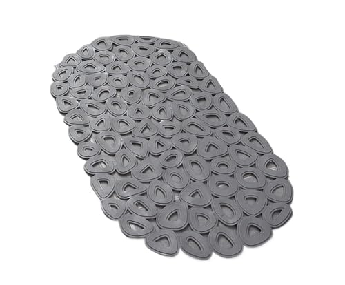 rutschfeste, wasserdichte Badezimmermatte mit Saugnapf, Schnellablauf-Badteppich, Badezimmer-Massagering, Duschmatte, Ellipsen-Loch-Teppich Für Badewannen von KBLDOPN
