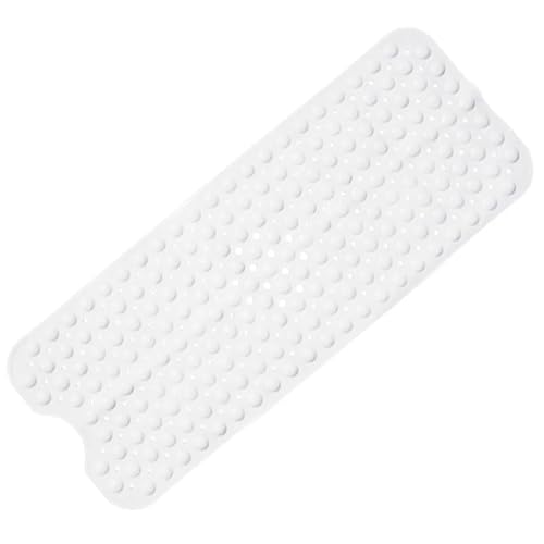 rutschfeste PVC-Badematte mit Saugnapf, Badezimmer-Badewannenmatten, 100 cm * 40, 1 Stück Für Badewannen(White) von KBLDOPN