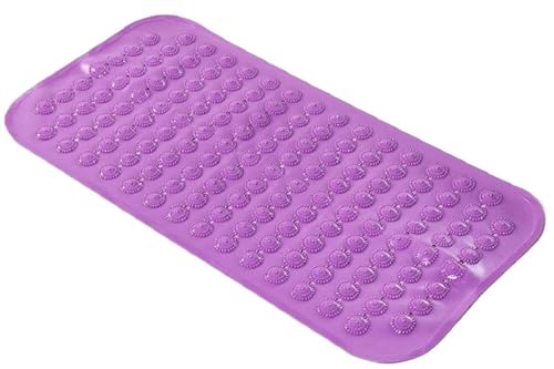 rutschfeste PVC-weiche Massagematte for das Badezimmer, Saugnapf-Duschmatte, rutschfeste Badezimmermatte Für Badewannen(Purple) von KBLDOPN