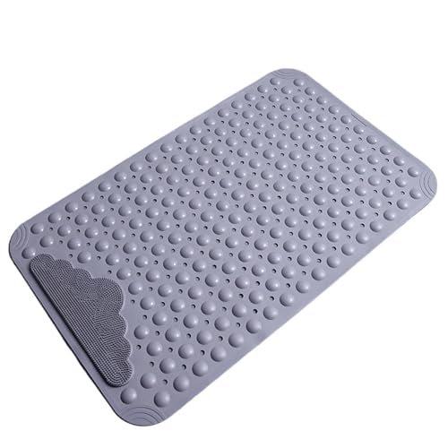 rutschfeste TPE-Badematten, rechteckig, weiche Dusche, Badezimmer, Massagematte, Saugnapf, rutschfeste Badewanne, Teppich, Fußwaschmatte Für Badewannen(Gray,50x80cm) von KBLDOPN