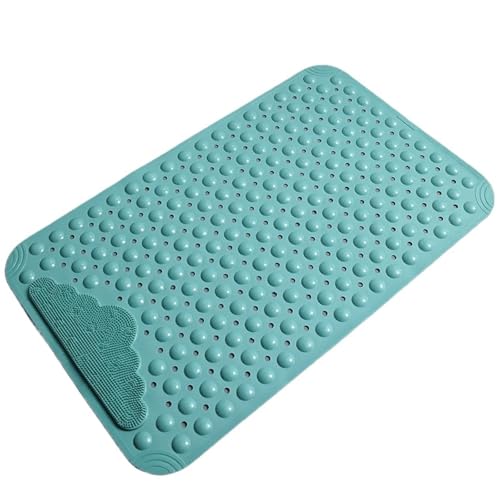 rutschfeste TPE-Badematten, rechteckig, weiche Dusche, Badezimmer, Massagematte, Saugnapf, rutschfeste Badewanne, Teppich, Fußwaschmatte Für Badewannen(Green,50x80cm) von KBLDOPN