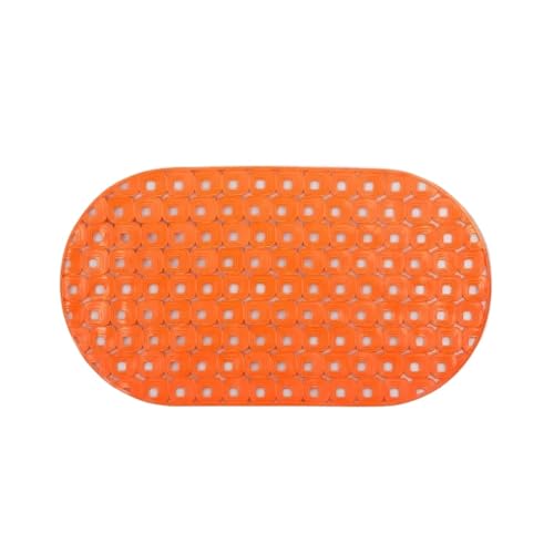 rutschfeste ovale Badezimmermatte, Starke Saugkraft, wasserdichter Bodenbelag, Rutschfester Badteppich, Badezimmerteppich, Badezimmerzubehör Für Badewannen(Coral Chrysanthemum) von KBLDOPN