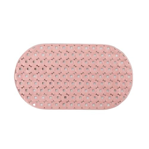 rutschfeste ovale Badezimmermatte, Starke Saugkraft, wasserdichter Bodenbelag, Rutschfester Badteppich, Badezimmerteppich, Badezimmerzubehör Für Badewannen(Shallow Powder) von KBLDOPN