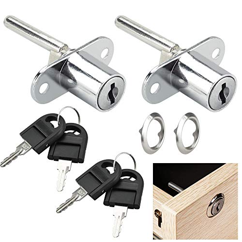 KBNIAN 2 Stück Büro Schubladen Schlösser mit Schlüssel, Schrank Plunger Schloss Schrankschlösser, für Bürotische, Aktenschränke,Kleiderschrank, Schlüsselloch 16 mm, Gesamtschlosslänge 61 mm (silber) KBNIAN 2 Stück Büro Schubladen Schlösser mit Schlüssel, Schrank Plunger Schloss Schrankschlösser, für Bürotische, Aktenschränke,Kleiderschrank, Schlüsselloch 16 mm, Gesamtschlosslänge 61 mm (silber) von KBNIAN