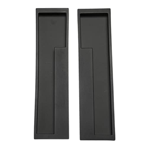 1 Paar verdeckter Klappgriff aus Zinklegierung für Küchenschränke, schwarz von KBOLAE