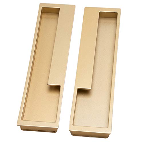 1 Paar verdeckter Klappgriff aus Zinklegierung für Küchenschrank, Sand, goldfarben 1 Paar verdeckter Klappgriff aus Zinklegierung für Küchenschrank, Sand, goldfarben von KBOLAE