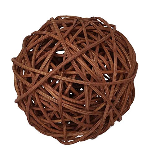1 x große, runde Rattan-Kugel, Ornamente, Heimdekoration, 10 cm, Kaffeebraun 1 x große, runde Rattan-Kugel, Ornamente, Heimdekoration, 10 cm, Kaffeebraun von KBOLAE