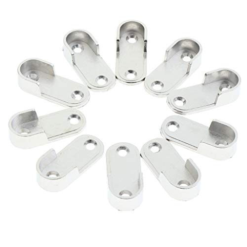 10 Stück Kleiderschrankstange Flanschhalter Regal Rohrhalterung dick von KBOLAE