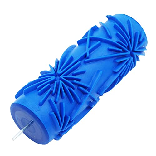 12,7 cm geprägter Farbroller, Wandschablone, Pinsel, Blumenmuster, Dekor #22, Blau, Stil 7 von KBOLAE
