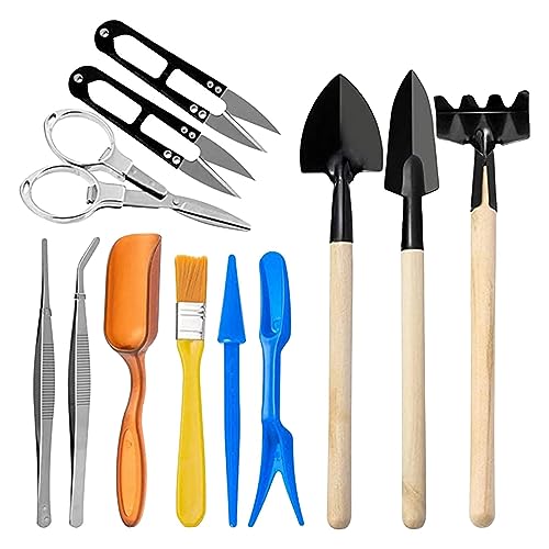 12-teiliges Sukkulenten-Werkzeuge, langlebiges Graben, Jäten, Mini-Gartenwerkzeuge-Set von KBOLAE