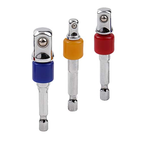 3 Stück 1/2 Zoll, 3/8 Zoll, 1/4 Zoll Bohrer-Bit-Treiber-Verlängerungsadapter, Stecknuss-Anschluss 3 Stück 1/2 Zoll, 3/8 Zoll, 1/4 Zoll Bohrer-Bit-Treiber-Verlängerungsadapter, Stecknuss-Anschluss von KBOLAE