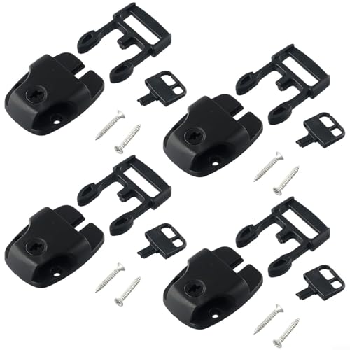 4-teiliges Reparatur-Set für Spa-Whirlpool-Abdeckungs-Clips, Kunststoff, Essential Spa Tub Cover Clip Lock Reparaturset, Feegow 4 Stück, schwarz von KBOLAE