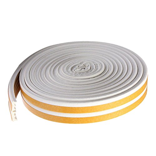 5 m selbstklebendes Schaumstoff-Dichtungsband für Fenster, Türen, E, 9 x 4 mm, Weiß, 9 x 4 mm 5 m selbstklebendes Schaumstoff-Dichtungsband für Fenster, Türen, E, 9 x 4 mm, Weiß, 9 x 4 mm von KBOLAE