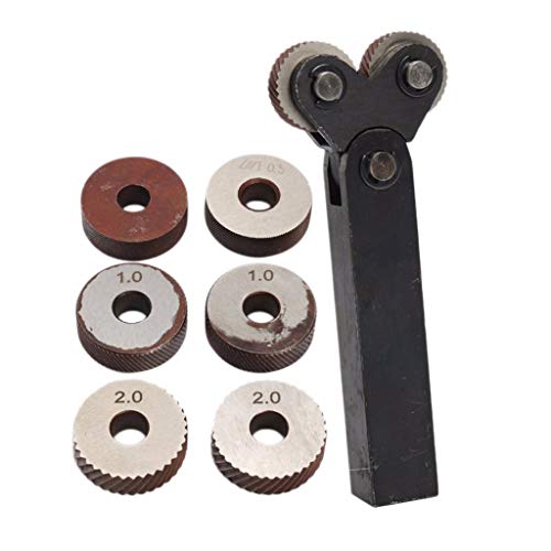 7-teiliges Stahl-Rändelwerkzeug-Set mit 0,5 mm, 1 mm, 2 mm Rad, linear 7-teiliges Stahl-Rändelwerkzeug-Set mit 0,5 mm, 1 mm, 2 mm Rad, linear von KBOLAE