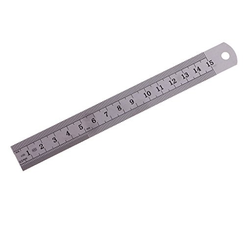 Doppelseitiges Edelstahl-Lineal, gerade, Englisch/Metrisches Lineal, 15 cm Doppelseitiges Edelstahl-Lineal, gerade, Englisch/Metrisches Lineal, 15 cm von KBOLAE