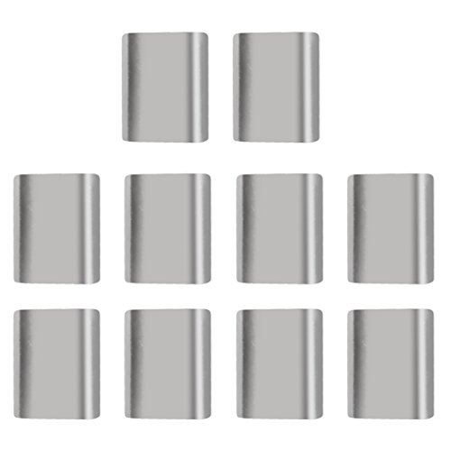 Drahtseilhülsen aus Aluminium, Stahl, 4 mm, 10 Stück von KBOLAE
