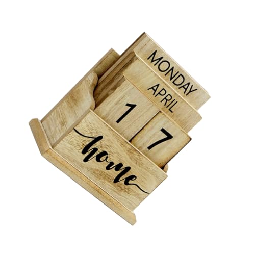 Ewiger Kalender aus Holz, funktionales und dekoratives Schreibtisch-Accessoire, Vintage-Kalender, Schreibtischkalender, Fotografie-Requisiten, Zuhause Ewiger Kalender aus Holz, funktionales und dekoratives Schreibtisch-Accessoire, Vintage-Kalender, Schreibtischkalender, Fotografie-Requisiten, Zuhause von KBOLAE