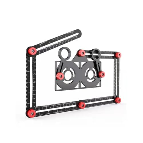 Faltbares Winkellineal aus Aluminiumlegierung, multifunktional, tragbar, Holzbearbeitung, Tischlerausrüstung, 6-fach Faltbares Winkellineal aus Aluminiumlegierung, multifunktional, tragbar, Holzbearbeitung, Tischlerausrüstung, 6-fach von KBOLAE