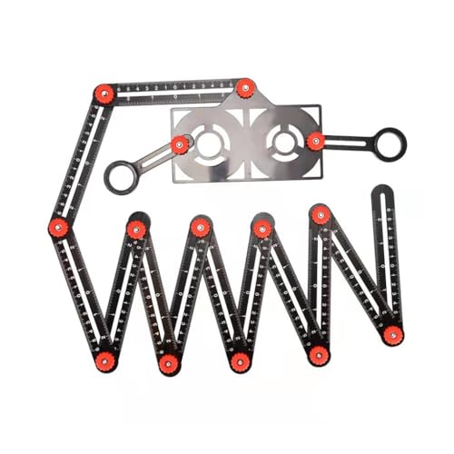 Faltbares Winkellineal für Bodenfliesen, Glas, Lokalisierung, Aluminiumlegierung, tragbar, Holzbearbeitung, Tischlerausrüstung, 12-fach von KBOLAE
