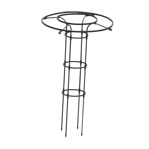 Garten-Obelisken-Rankgitter, vertikaler Regenschirm, Rankgitter, Turmrahmen für Rosen, Ranken, 120 cm Höhe, Schwarz von KBOLAE