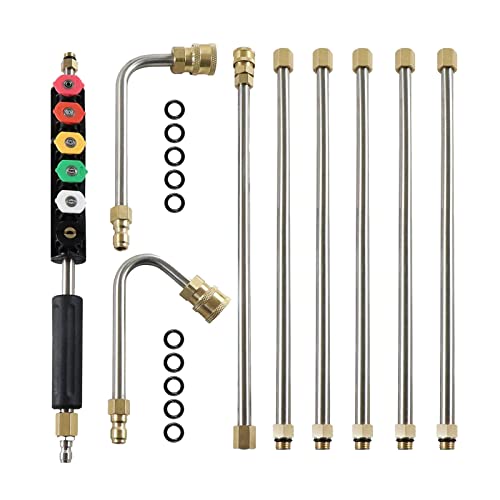 Hochdruckreiniger-Verlängerungsstab-Set, Ersatzlanze mit 6 Sprühdüsenspitzen Hochdruckreiniger-Verlängerungsstab-Set, Ersatzlanze mit 6 Sprühdüsenspitzen von KBOLAE