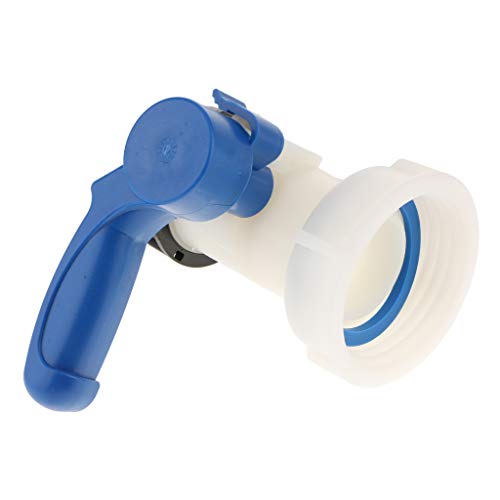 IBC Tank-Absperrklappe, Wasserhahn-Adapter, 62 mm, 1000 l von KBOLAE