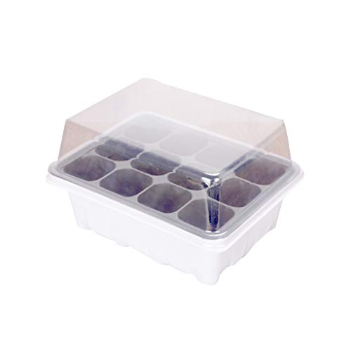 KBOLAE 12 Zellen Sämlingschale Samen Starter Box Pflanze Blume Grow Start Keimtopf weiß KBOLAE 12 Zellen Sämlingschale Samen Starter Box Pflanze Blume Grow Start Keimtopf weiß von KBOLAE