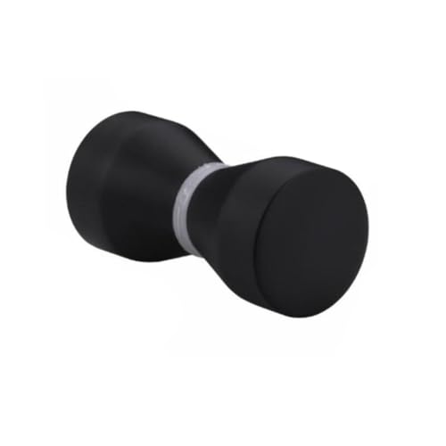 KBOLAE Glastürknauf aus Aluminiumlegierung, glatte Oberfläche, doppelseitig, Möbelbeschläge, Kegelform, Schwarz von KBOLAE