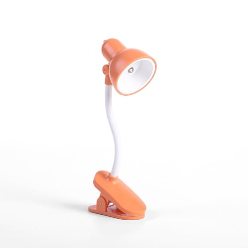 KBOLAE Leselicht Verstellbarer Clip Mini Desktop Tischlampe Batteriebetrieben Camping Tragbare Klemme Nachtlicht Orange KBOLAE Leselicht Verstellbarer Clip Mini Desktop Tischlampe Batteriebetrieben Camping Tragbare Klemme Nachtlicht Orange von KBOLAE