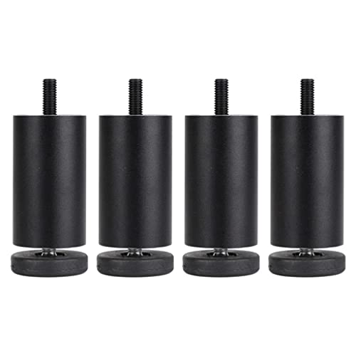 KBOLAE Möbelbeine aus Aluminiumlegierung, für Sofa, Couch, Tisch, Schrank, TV-Ständer, Schwarz, 10 cm, 4 Stück von KBOLAE