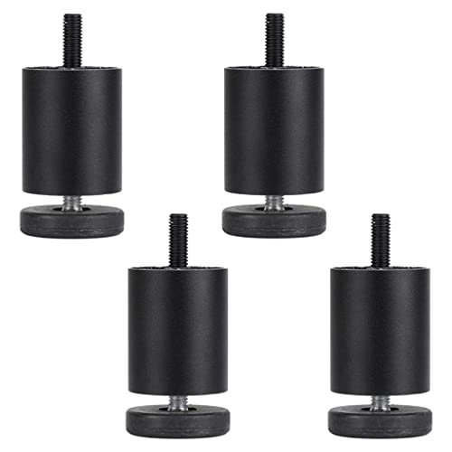 KBOLAE Möbelbeine aus Aluminiumlegierung, für Sofa, Couch, Tisch, Schrank, TV-Ständer, Schwarz, 8 cm, 4 Stück von KBOLAE
