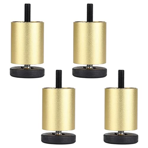 KBOLAE Möbelbeine aus Aluminiumlegierung, für Sofa, Couch, Tisch, Schrank, TV-Ständer, goldfarben, 8 cm, 4 Stück von KBOLAE