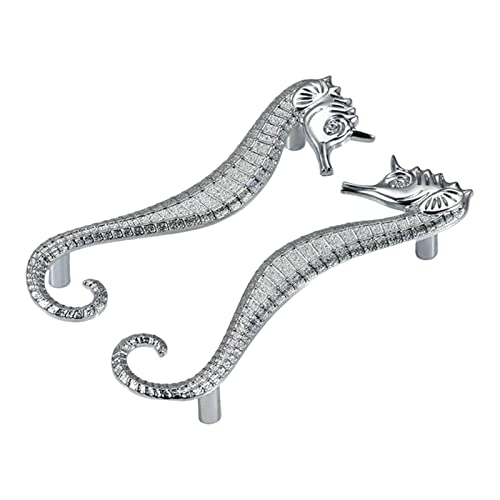 KBOLAE Schubladengriffe, dekorative Ziehgriffe für Türen, Holzboxen, Bücherregale, Schrankknäufe, Glitzer, Argent von KBOLAE