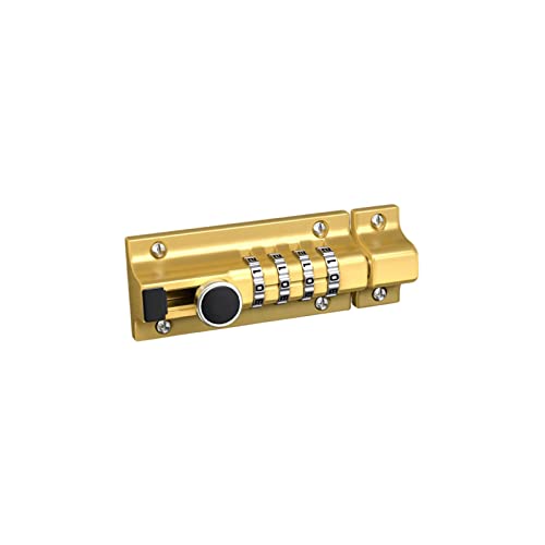 Kombinationsriegel, mechanisch, Passwortschloss, Schieberiegel, goldfarben von KBOLAE