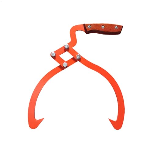 Manuelle und praktische Holzzange für Holzscheite, zum Heben von Holzscheiten, maximale Öffnung, 33 cm, Orange Manuelle und praktische Holzzange für Holzscheite, zum Heben von Holzscheiten, maximale Öffnung, 33 cm, Orange von KBOLAE