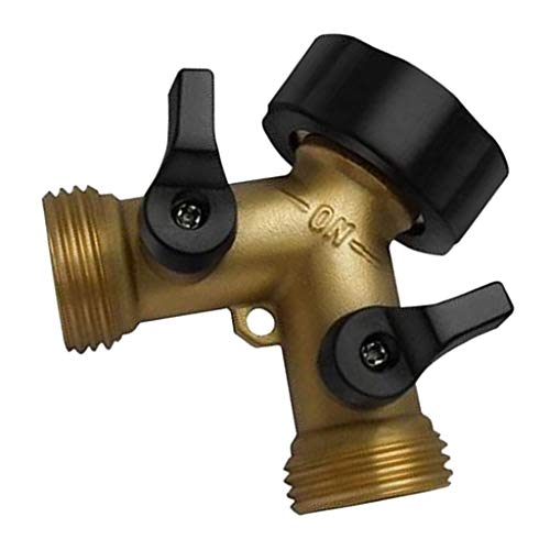 Robuster 2-Wege-Messing-Schlauchverteiler, Ventil, robuster Gartenschlauchverbinder von KBOLAE
