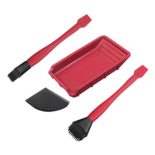 Silikon-Holzbearbeitungs-Kleber-Applikator-Set, Kleberpinsel, Tablett und Kamm von KBOLAE
