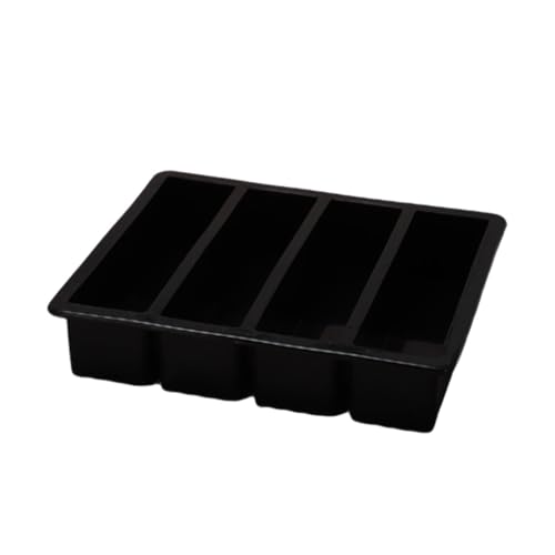 Silikonform mit 4 Gittern, lange Streifen, Eiswürfel, DIY, Baby, Ergänzungsnahrung, Backgeschirr, weich, wiederverwendbar, Backform, Kuchen, Kerzen, Schwarz von KBOLAE